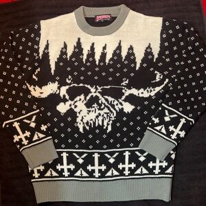Shredders Danzing Black and White Crewneck Sweater